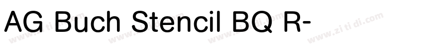 AG Buch Stencil BQ R字体转换